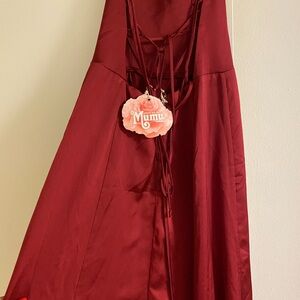 Show Me Your MuMu Burgundy Maxi Dress